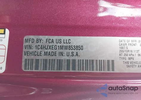 2021 Jeep Wrangler Unlimited Sahara 4X4 from USA, damaged, VIN 1C4HJXEG1MW853850